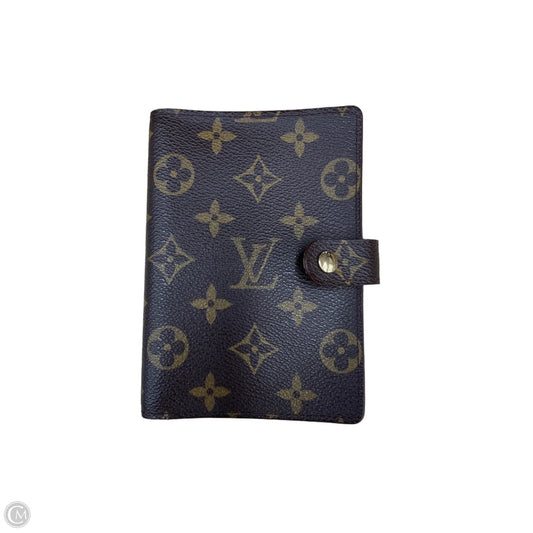 Ring binder Wallet Luxury Designer By Louis Vuitton, Size: Medium