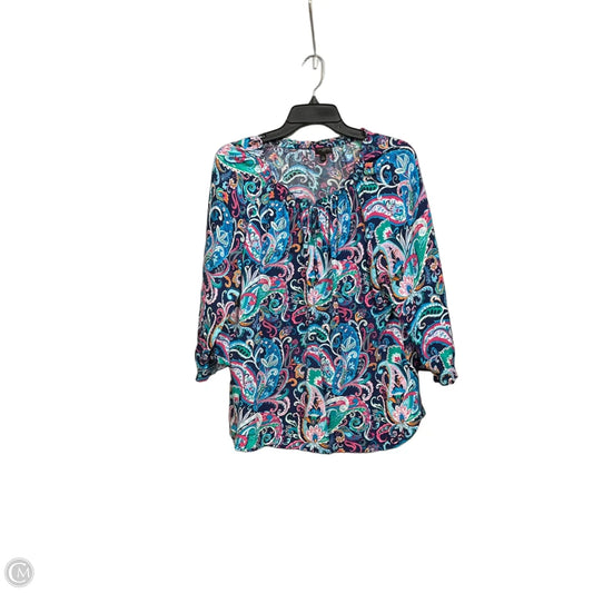 Top 3/4 Sleeve By Talbots In Multi-colored, Size: Lp
