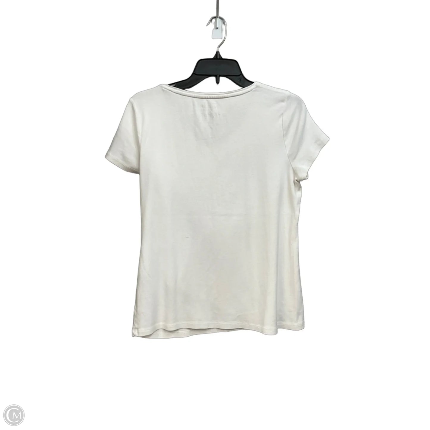 Top Short Sleeve Basic By Talbots In White, Size: Lp