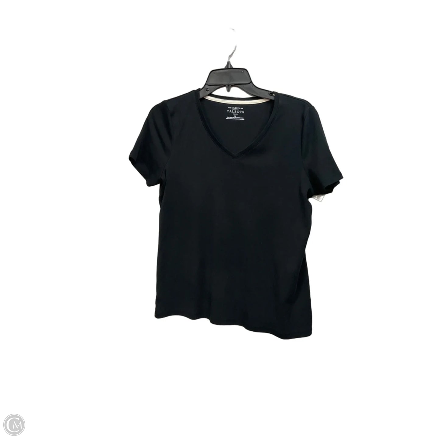 Top Short Sleeve Basic By Talbots In Black, Size: Lp