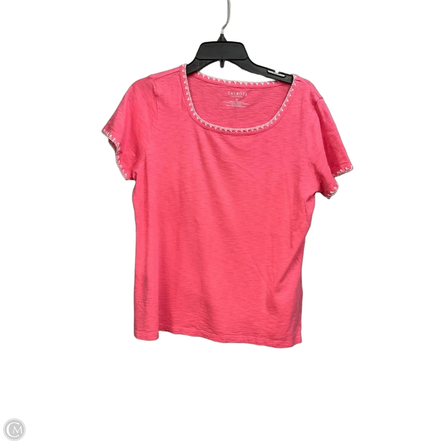 Top Short Sleeve By Talbots In Pink, Size: Lp