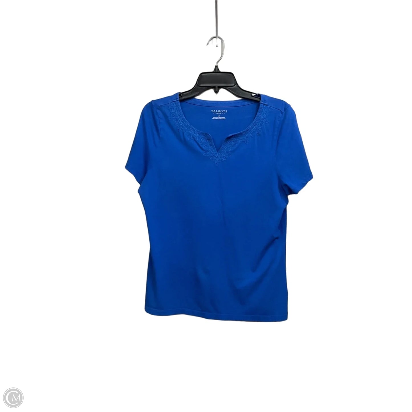 Top Short Sleeve By Talbots In Blue, Size: Lp