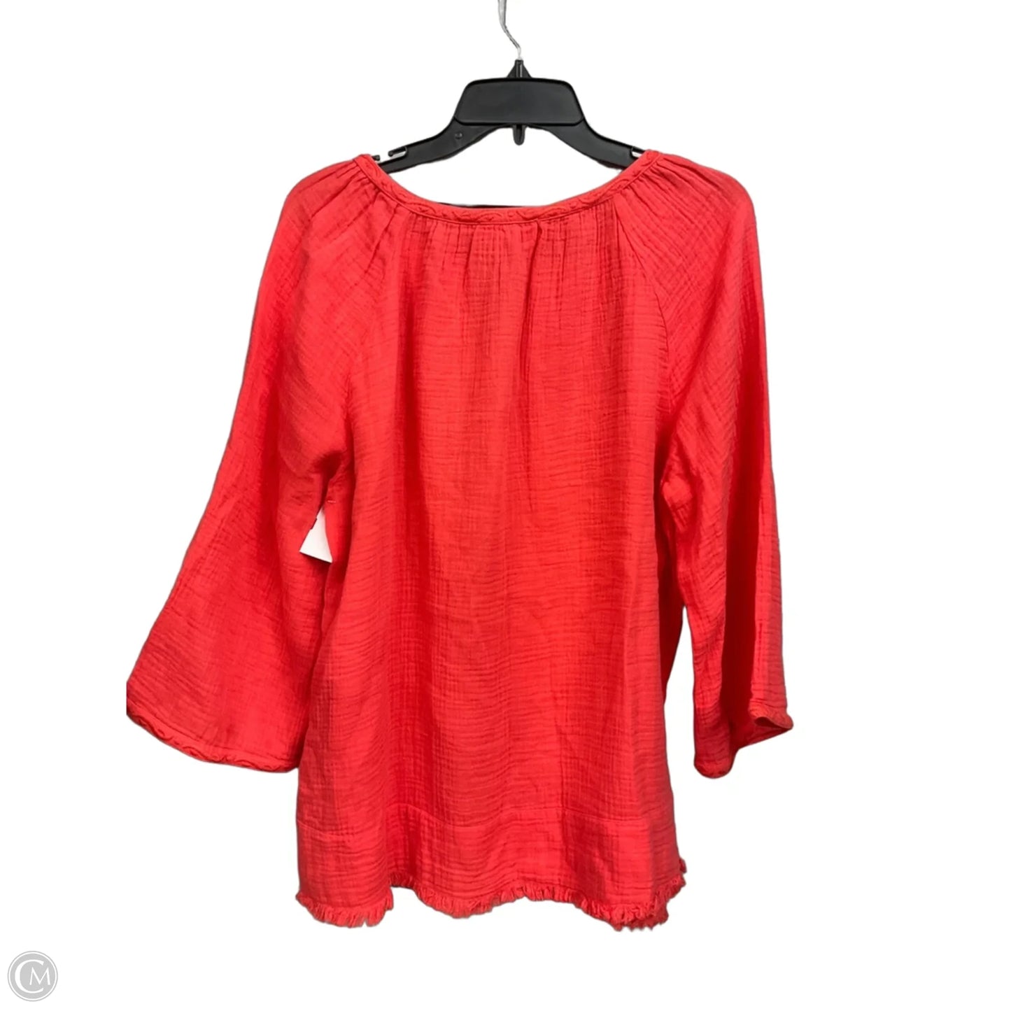 Top 3/4 Sleeve By Beachlunchlounge In Coral, Size: L