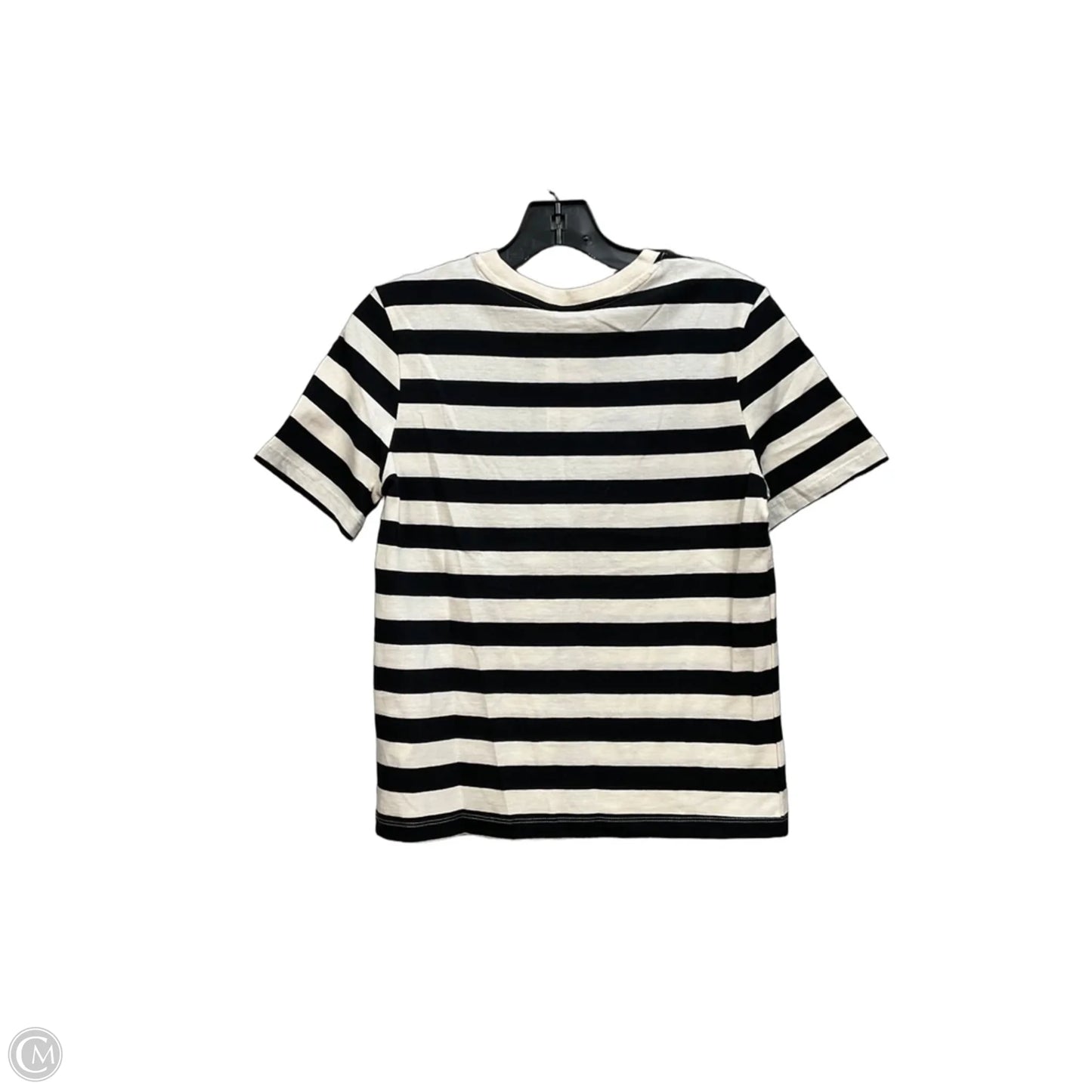 Top Short Sleeve By H&m In Striped Pattern, Size: Xs