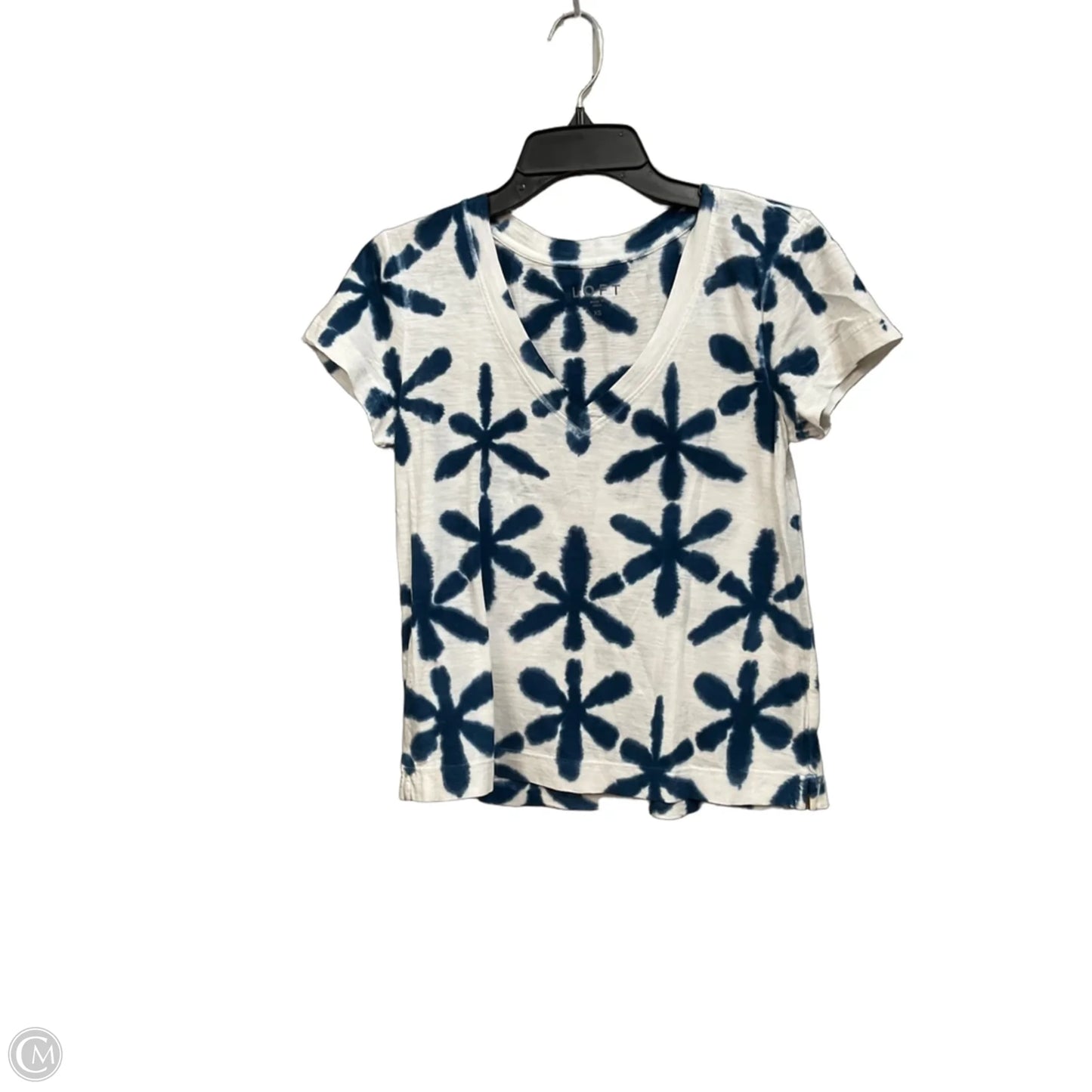 Top Short Sleeve By Loft In Tie Dye Print, Size: Xs