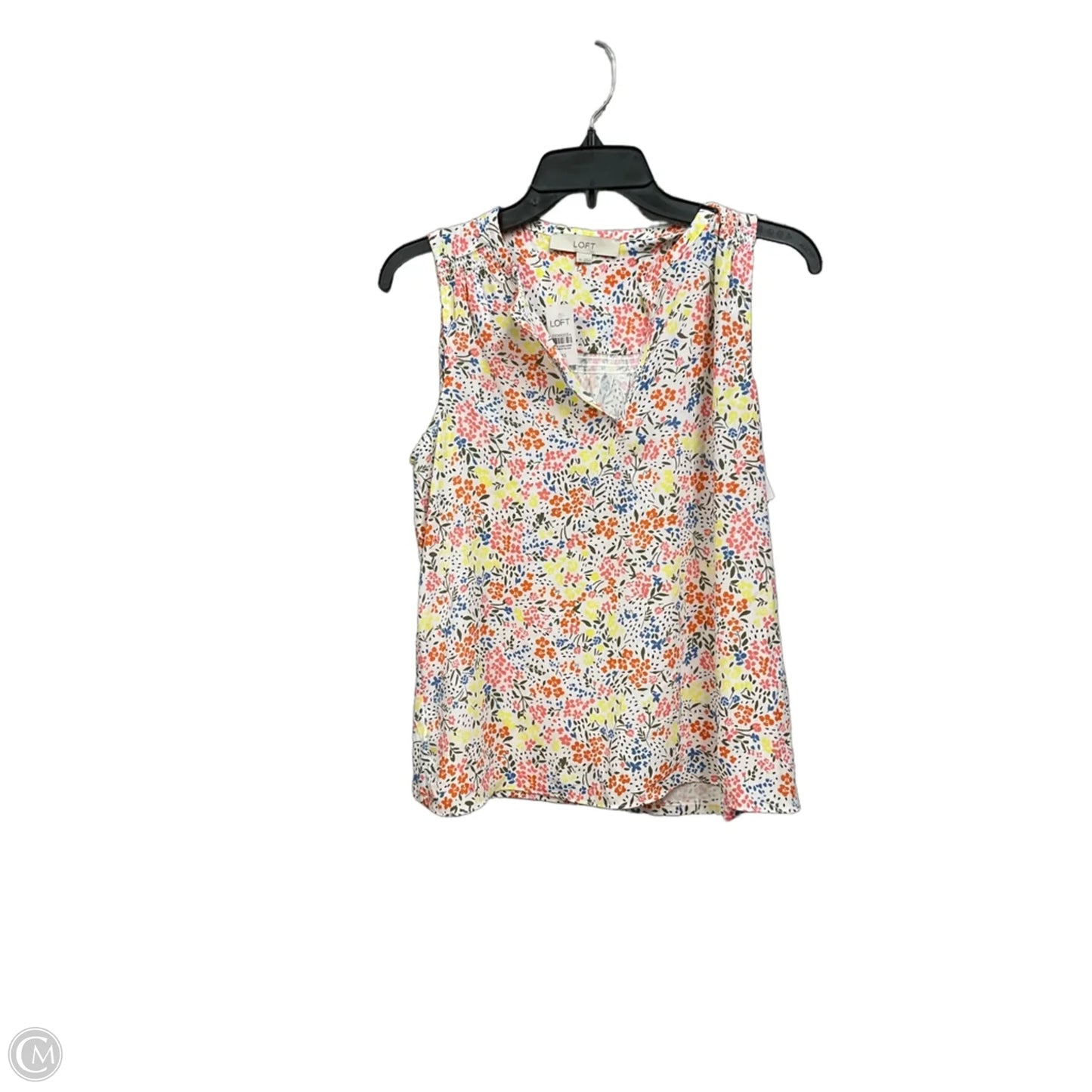 Top Short Sleeve By Loft In Floral Print, Size: Xs
