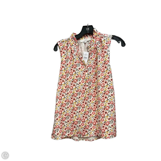 Top Sleeveless By Loft In Floral Print, Size: Xs