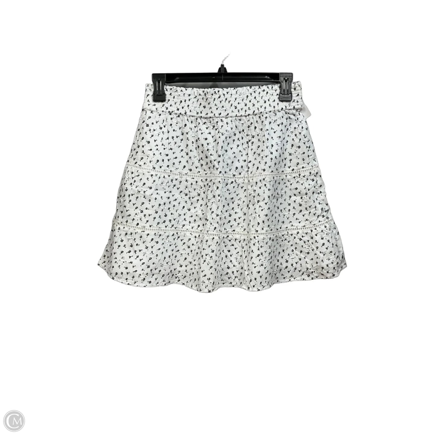 Skirt Midi By Loft In Black & White, Size: 0
