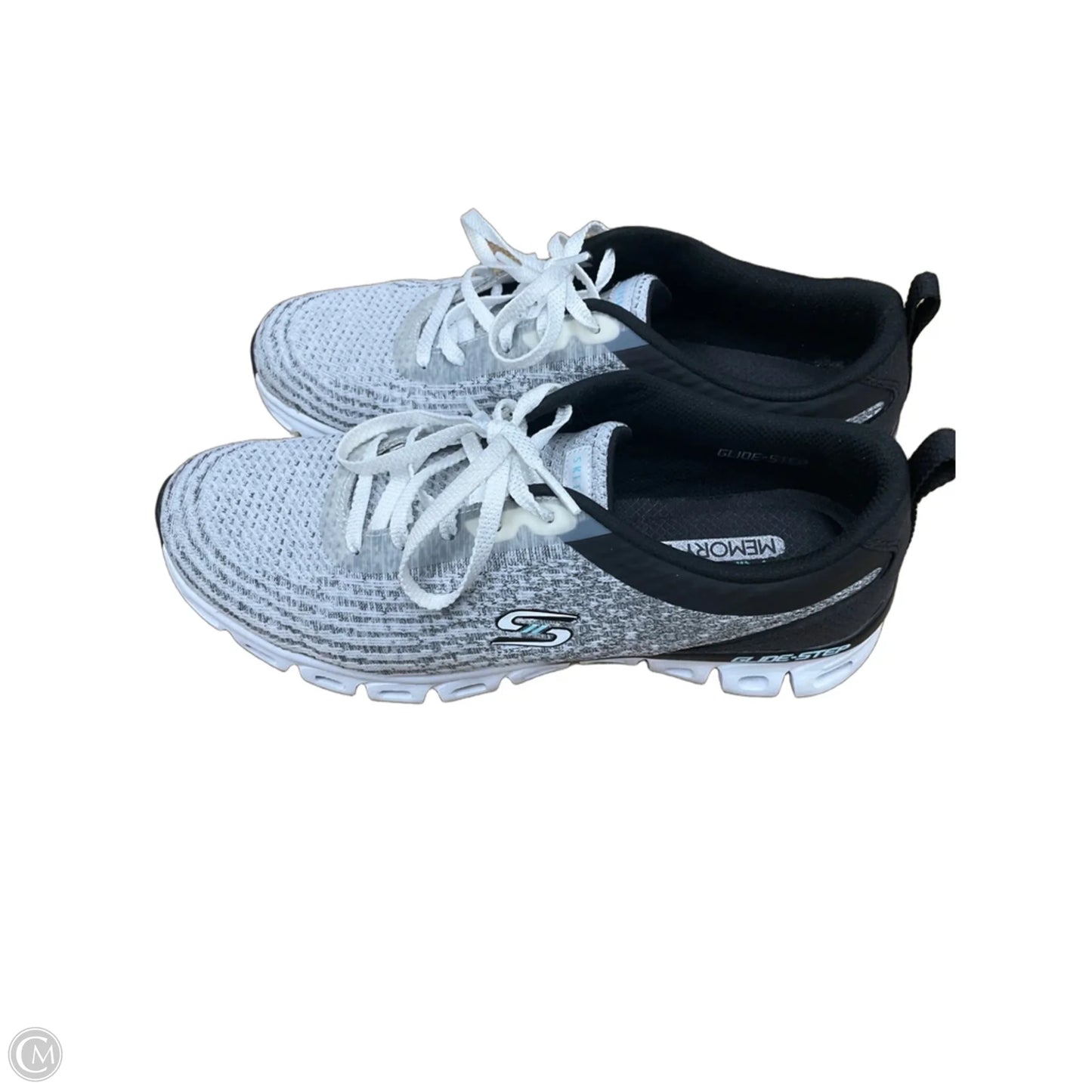 Shoes Athletic By Skechers In Black & White, Size: 8.5