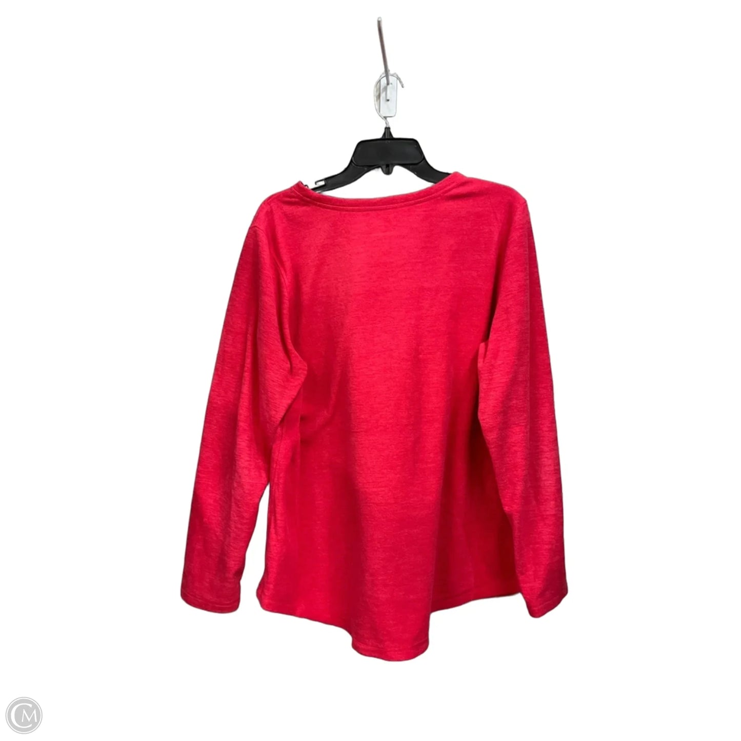 Athletic Top Long Sleeve Collar By Tek Gear In Pink, Size: Xxl