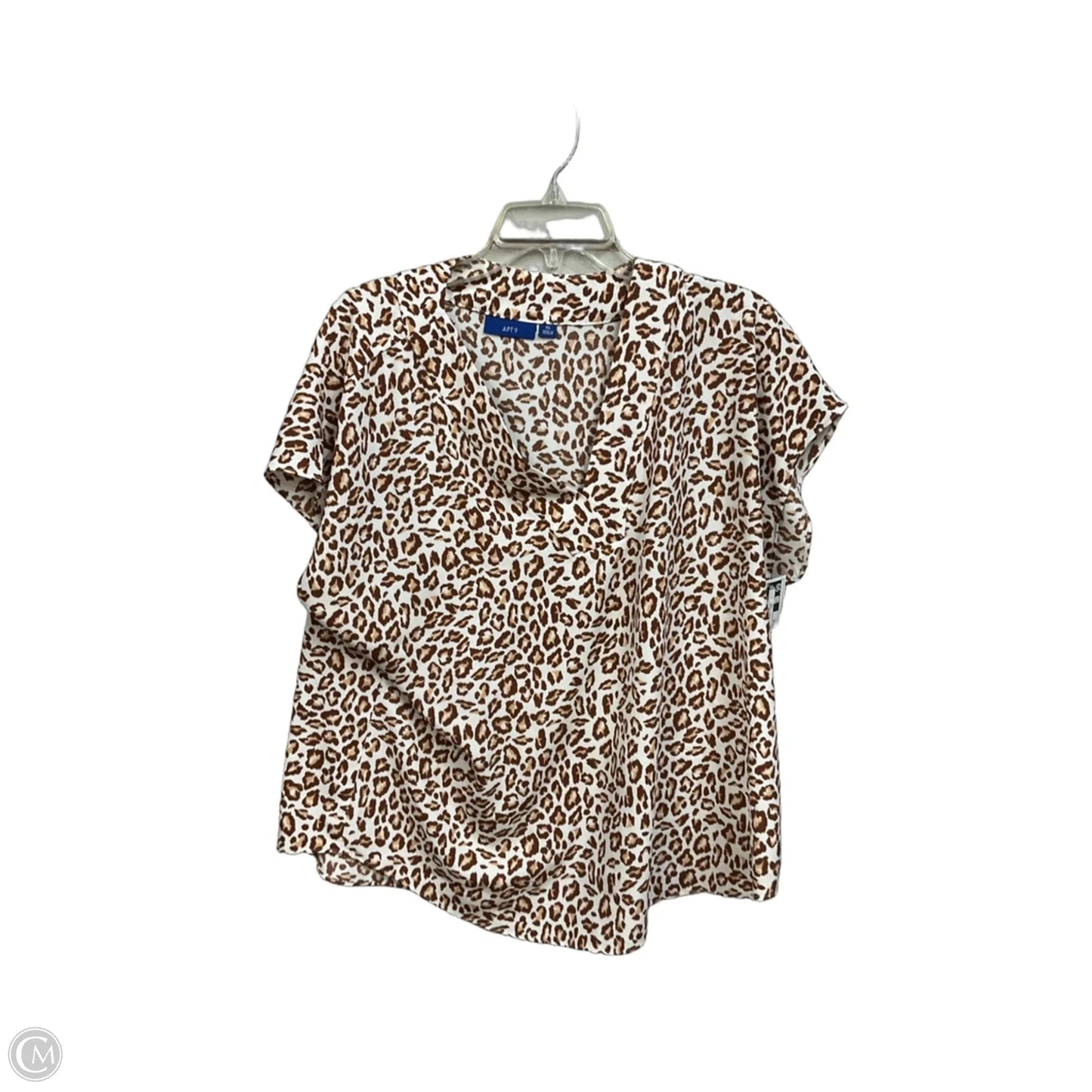 Top Sleeveless By Apt 9 In Animal Print, Size: Xl