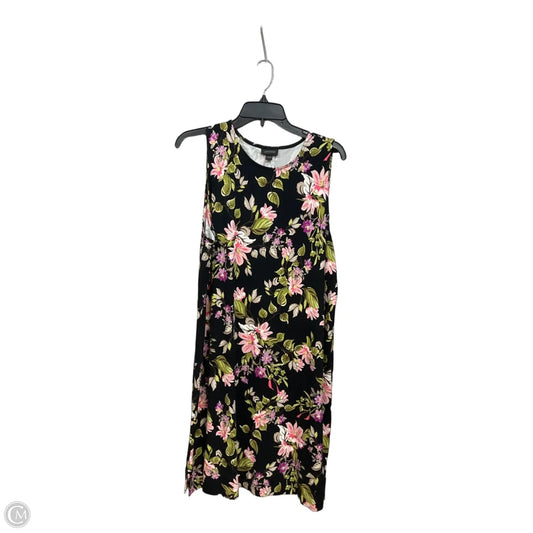 Dress Casual Midi By J. Jill In Floral Print, Size: L