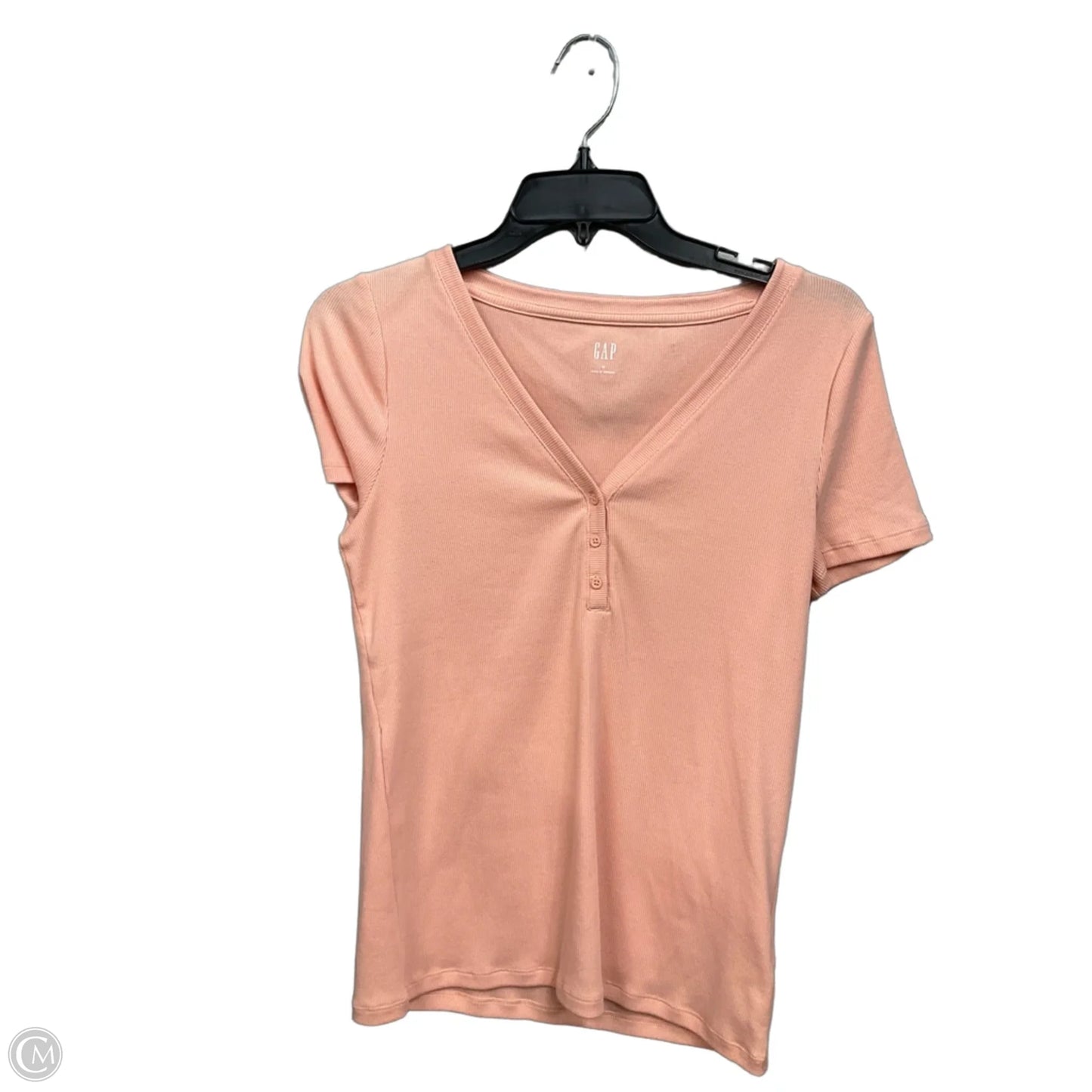 Top Short Sleeve By Gap In Peach, Size: M