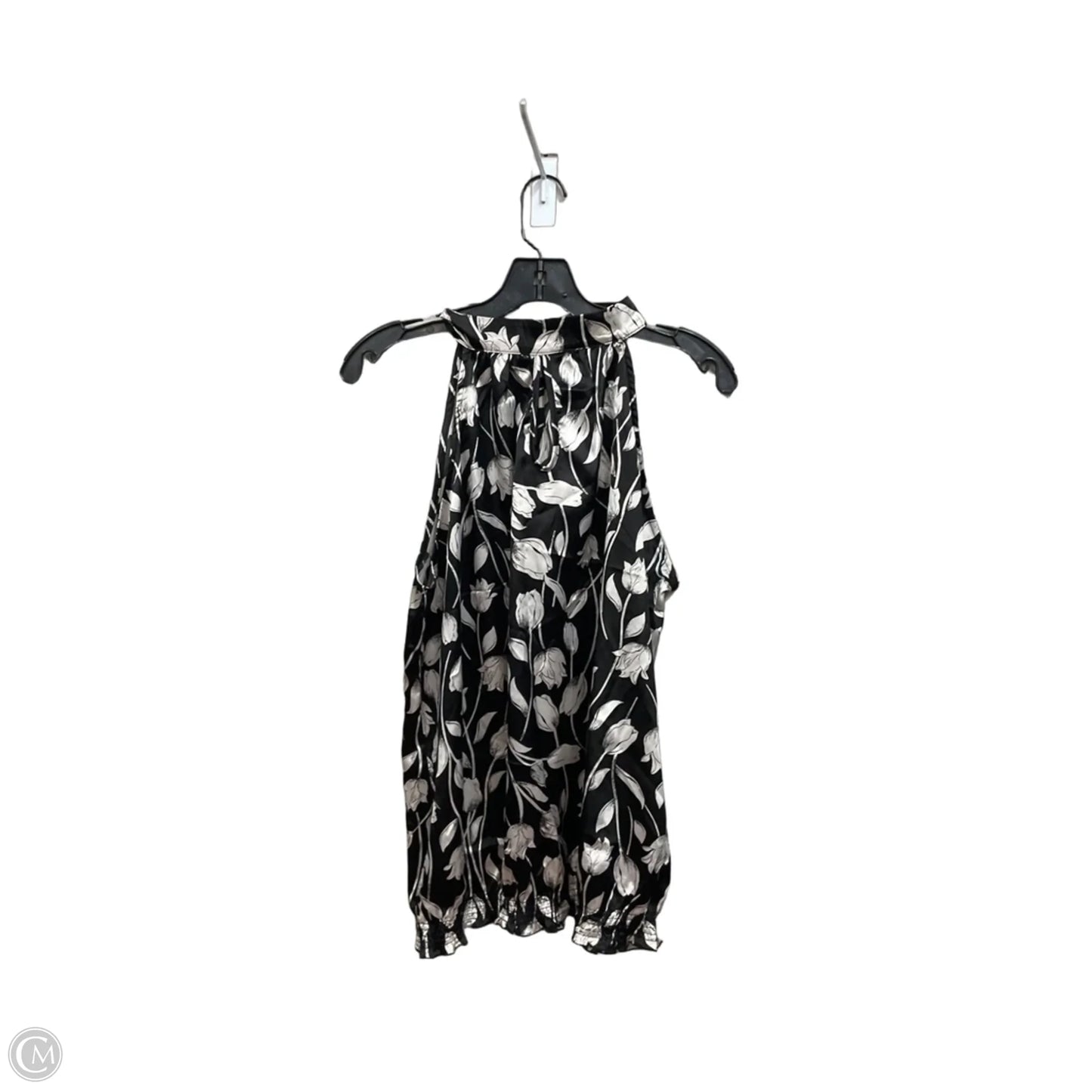 Top Sleeveless By Cato In Black & White, Size: Xl