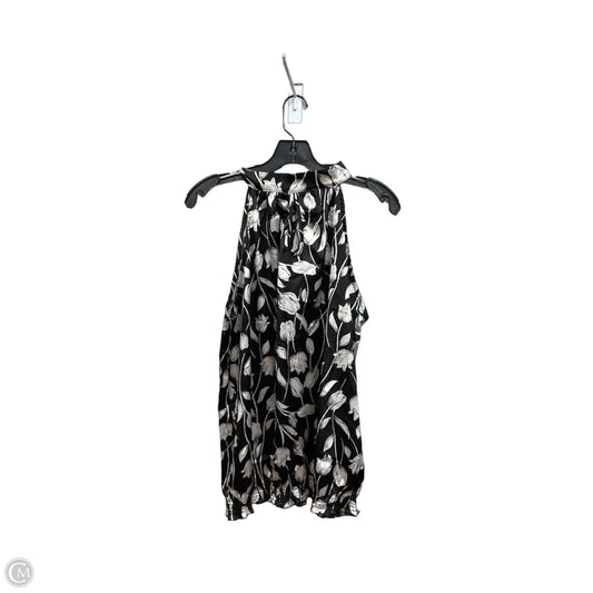 Top Sleeveless By Cato In Black & White, Size: Xl