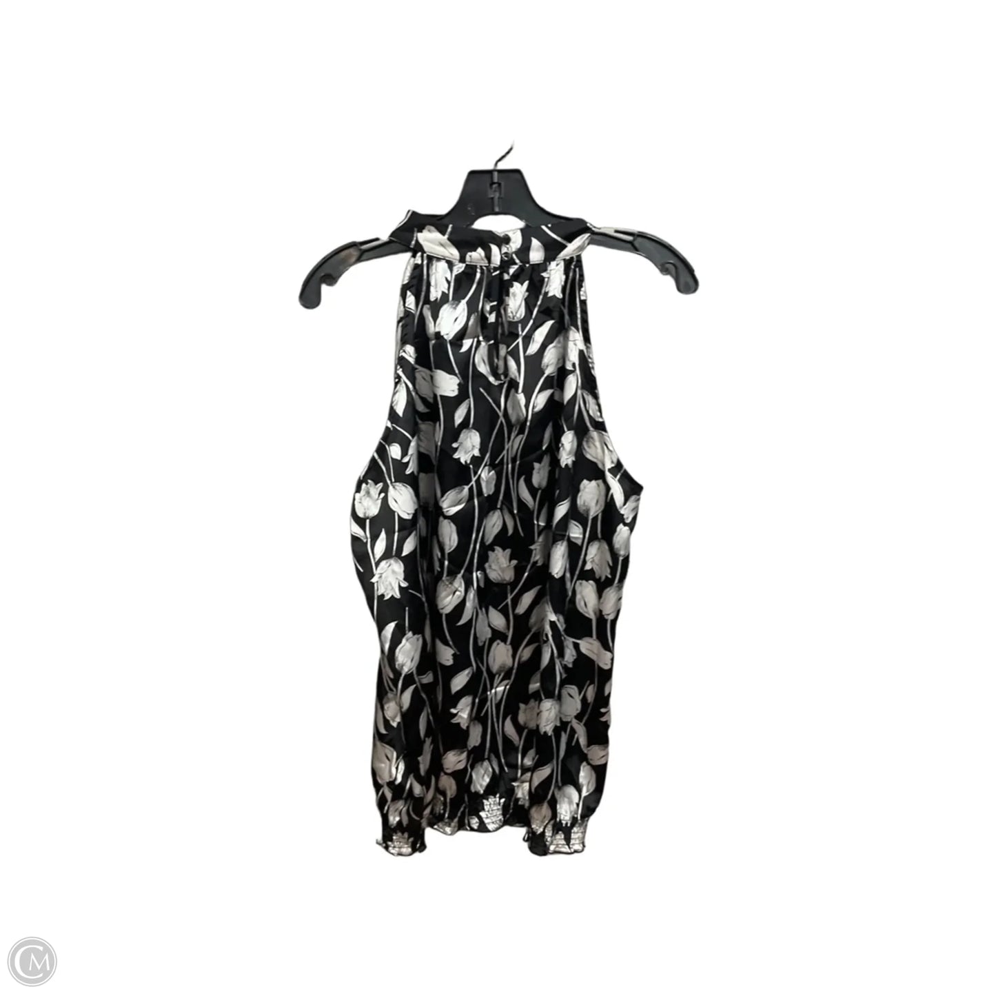 Top Sleeveless By Cato In Black & White, Size: Xl