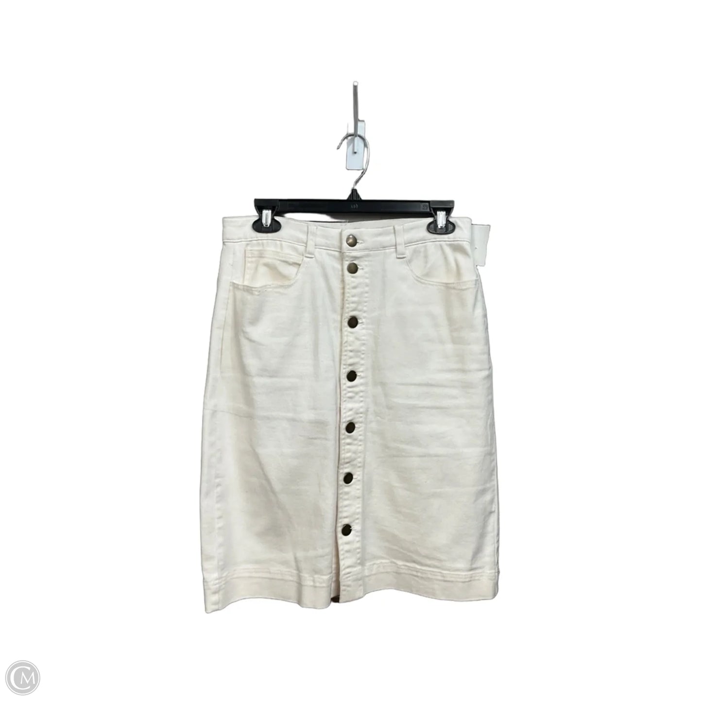 Skirt Midi By Draper James In White Denim, Size: 8