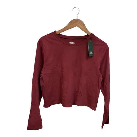 Top Long Sleeve By Wild Fable In Red, Size: L