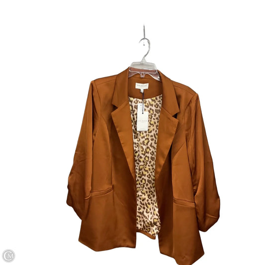 Blazer By Skies Are Blue In Brown, Size: 2x