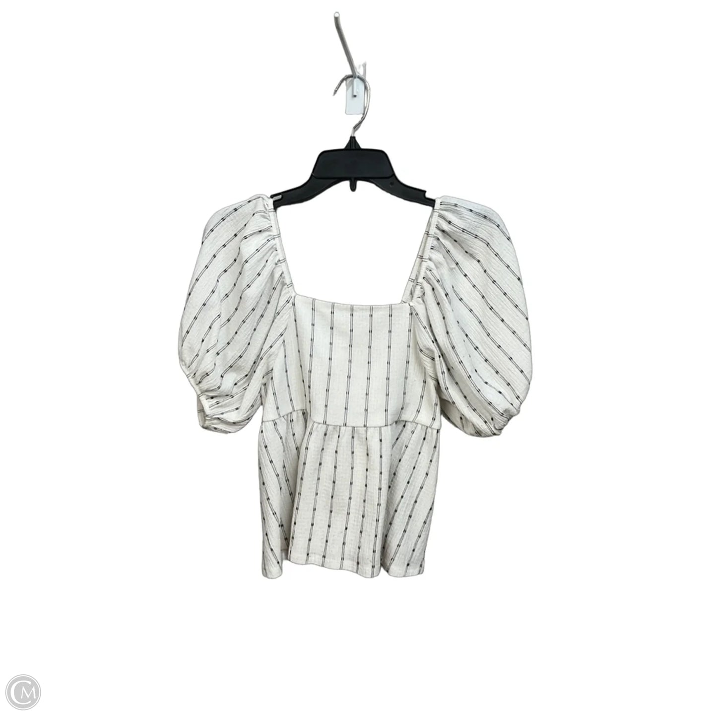 Top Short Sleeve By Madewell In Black & White, Size: Xs