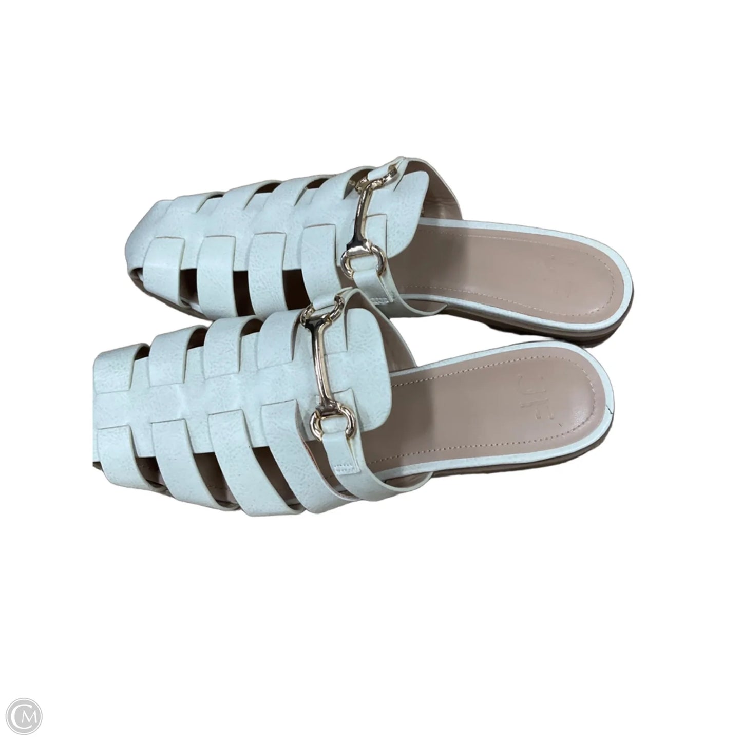 Sandals Flats By Jf In Cream, Size: 7