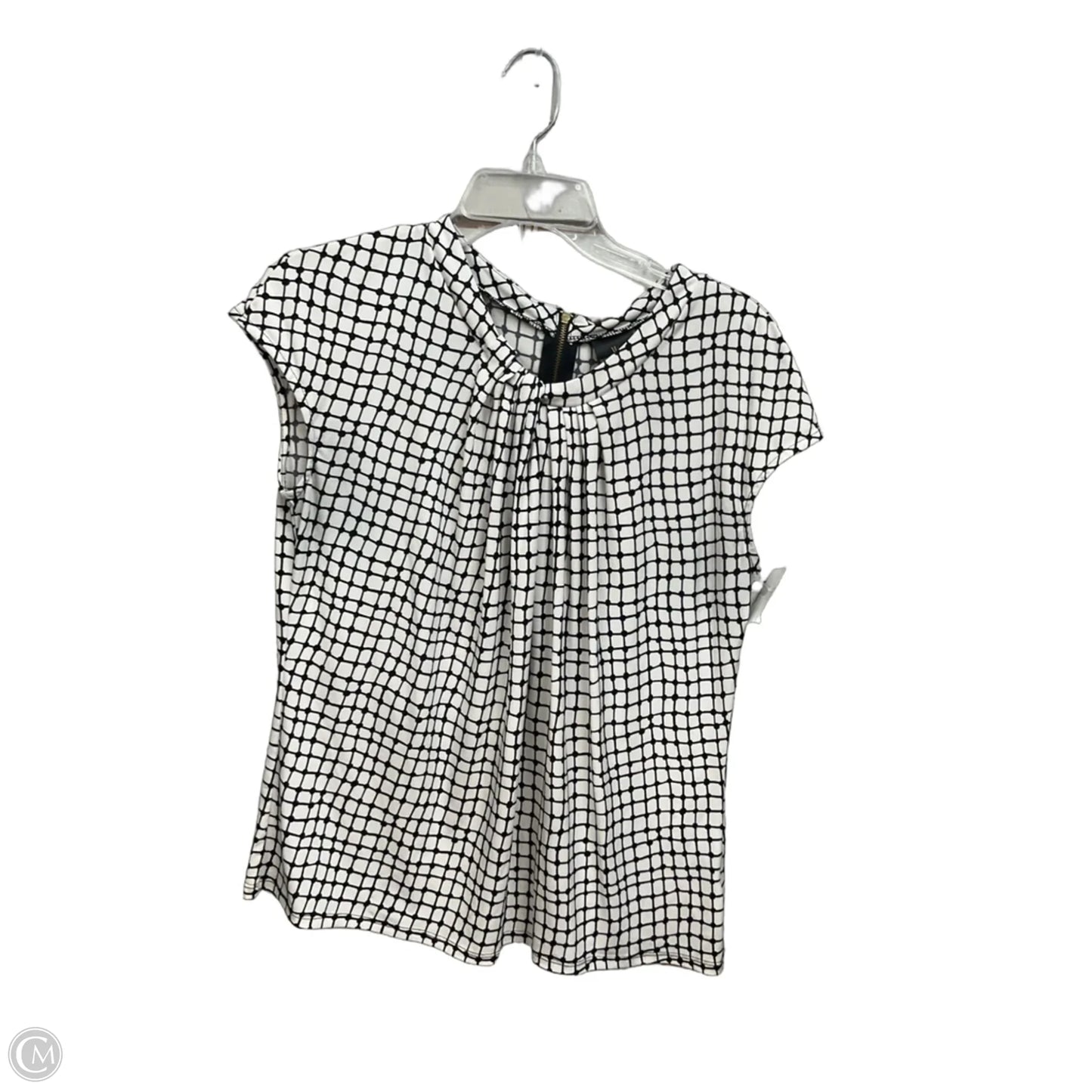 Top Sleeveless By Worthington In Black & White, Size: L