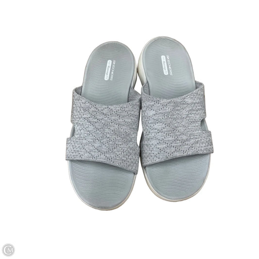 Sandals Flats By Skechers In Grey, Size: 10