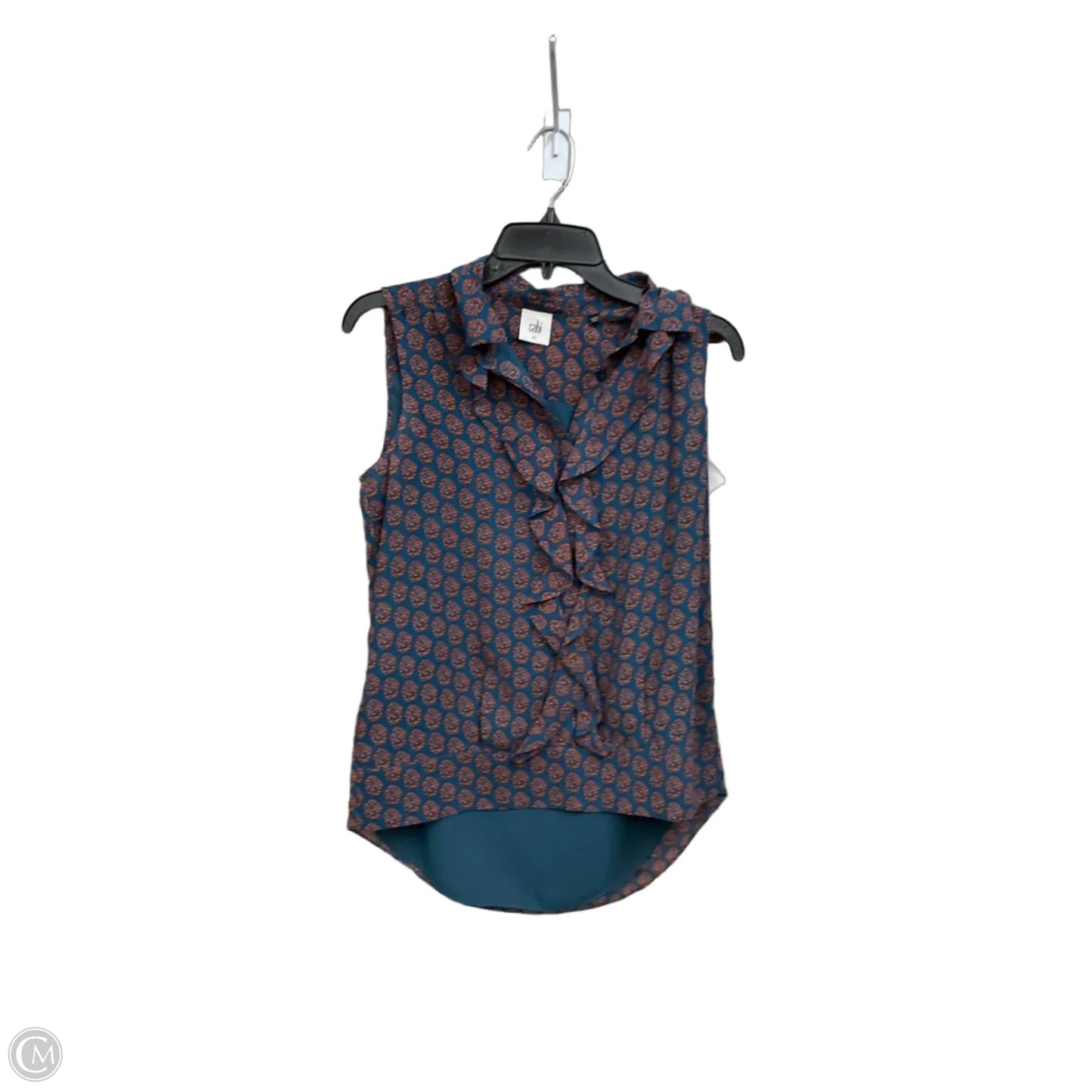 Top Sleeveless By Cabi In Teal, Size: Xs