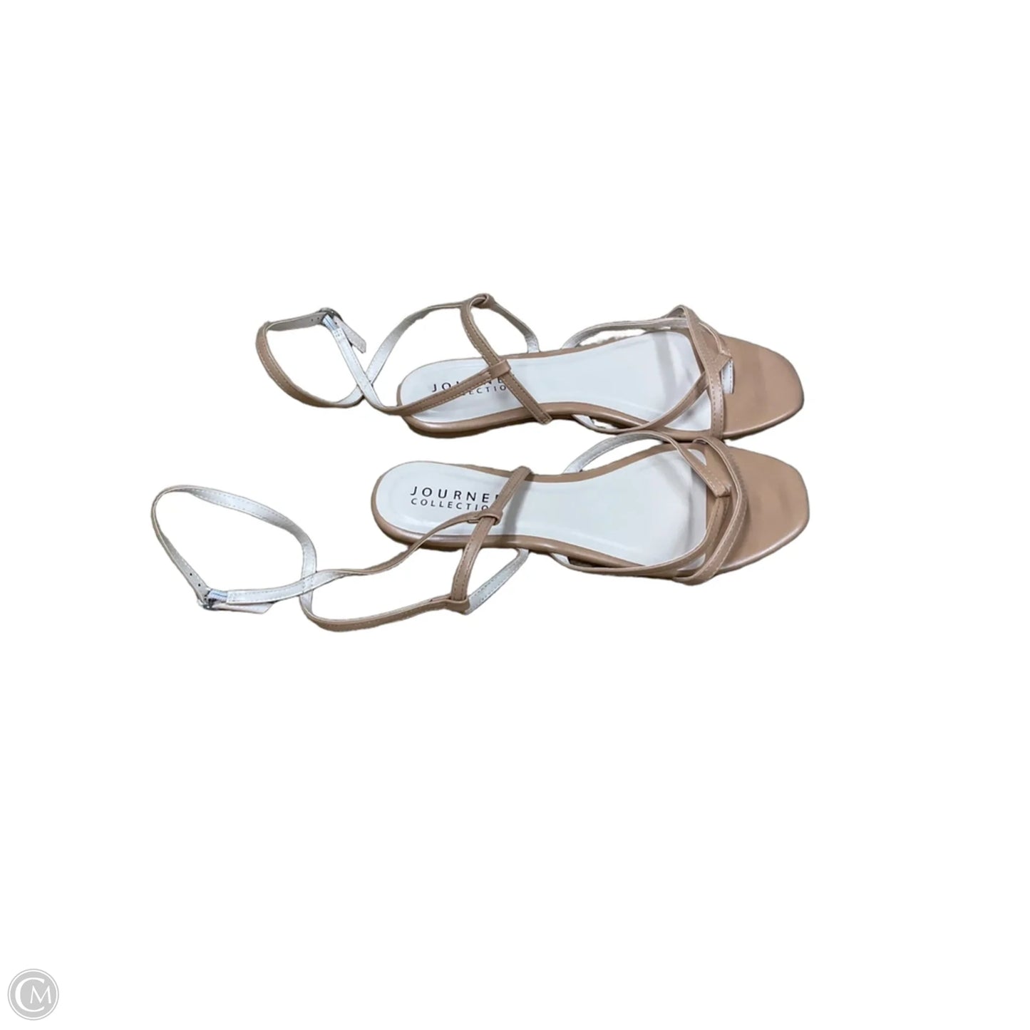 Sandals Flats By Journee In Tan, Size: 11
