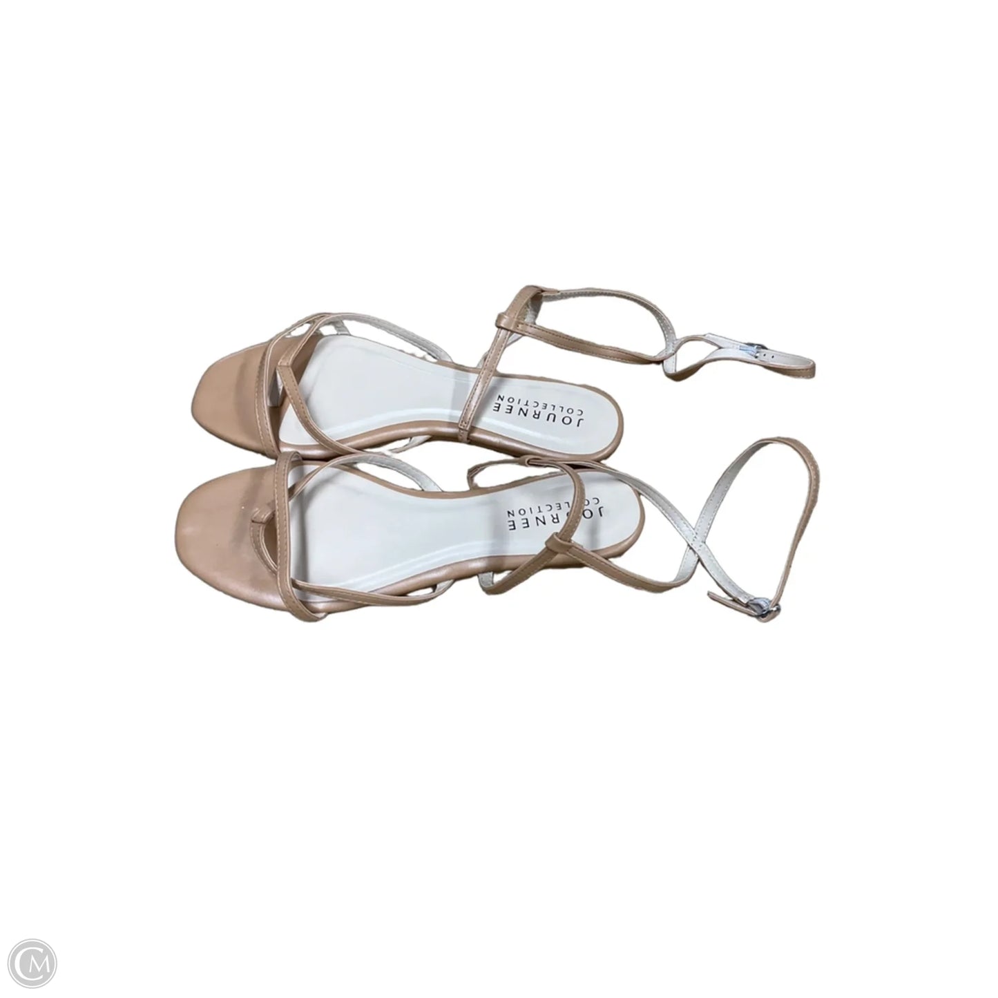 Sandals Flats By Journee In Tan, Size: 11