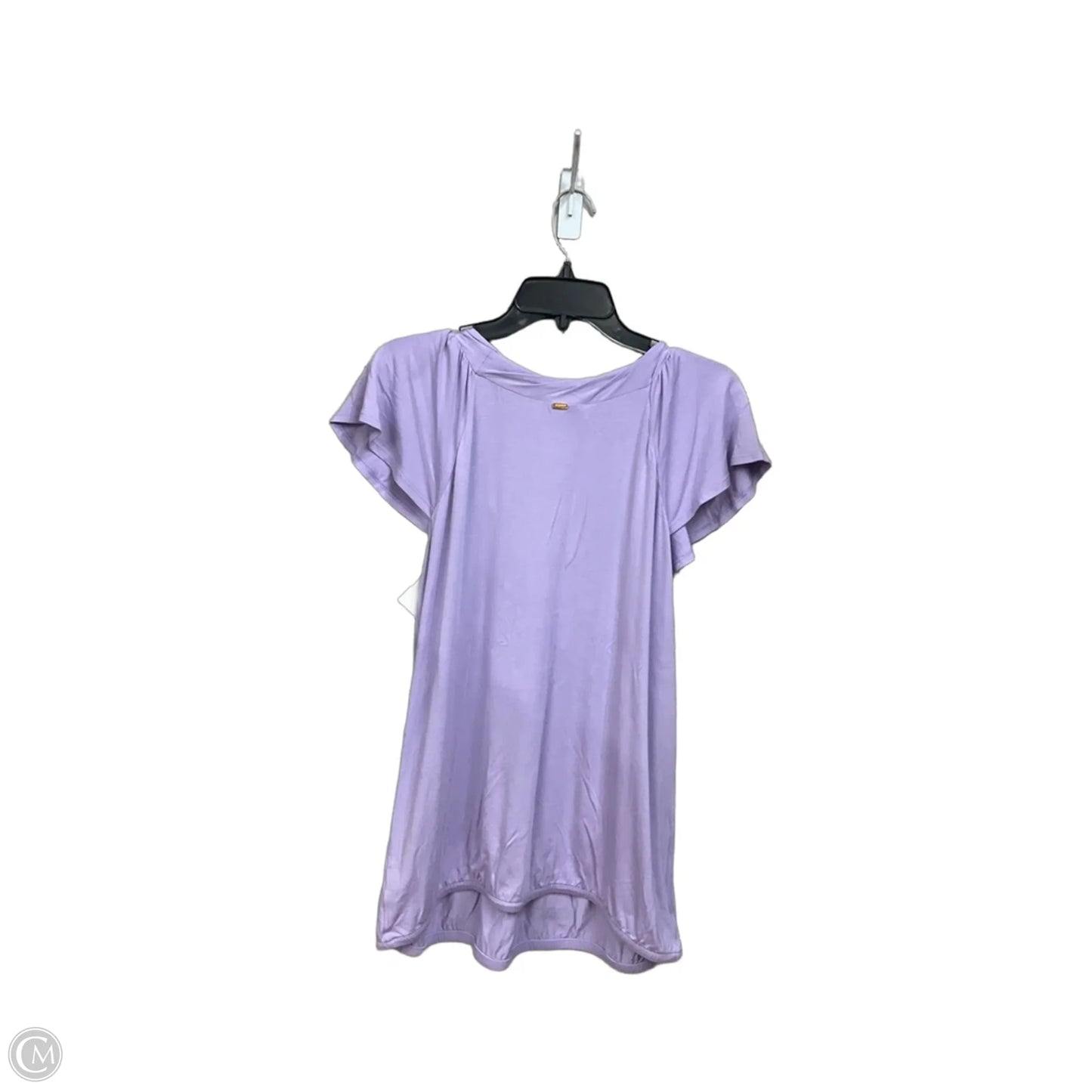 Top Short Sleeve Basic By St. John In Purple, Size: L