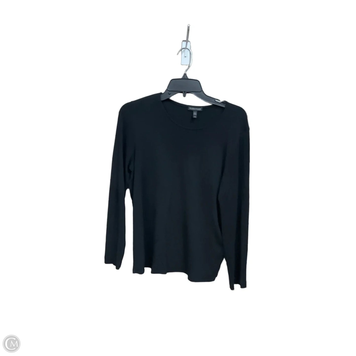 Top Long Sleeve Basic By Eileen Fisher In Black, Size: L