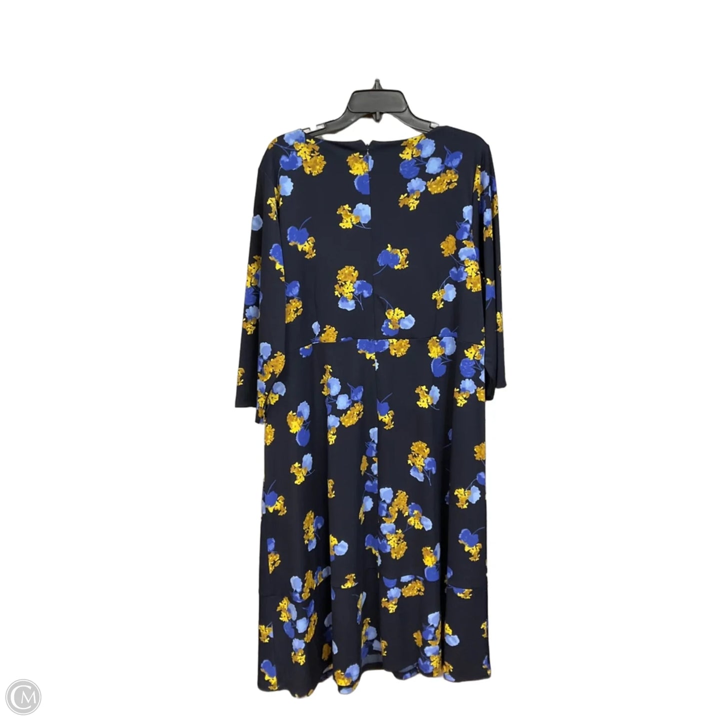 Dress Casual Midi By Talbots In Blue, Size: 2x