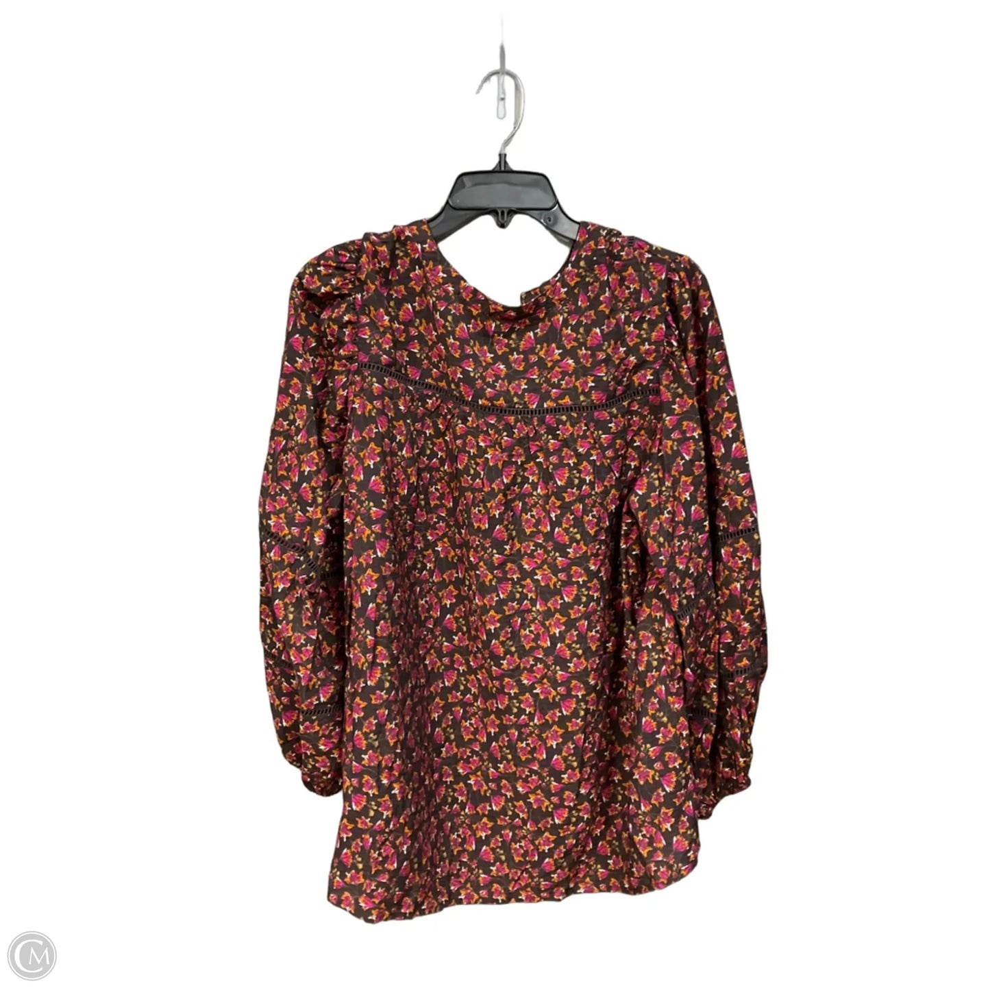 Top 3/4 Sleeve By The Pioneer Woman In Brown & Pink, Size: Xl