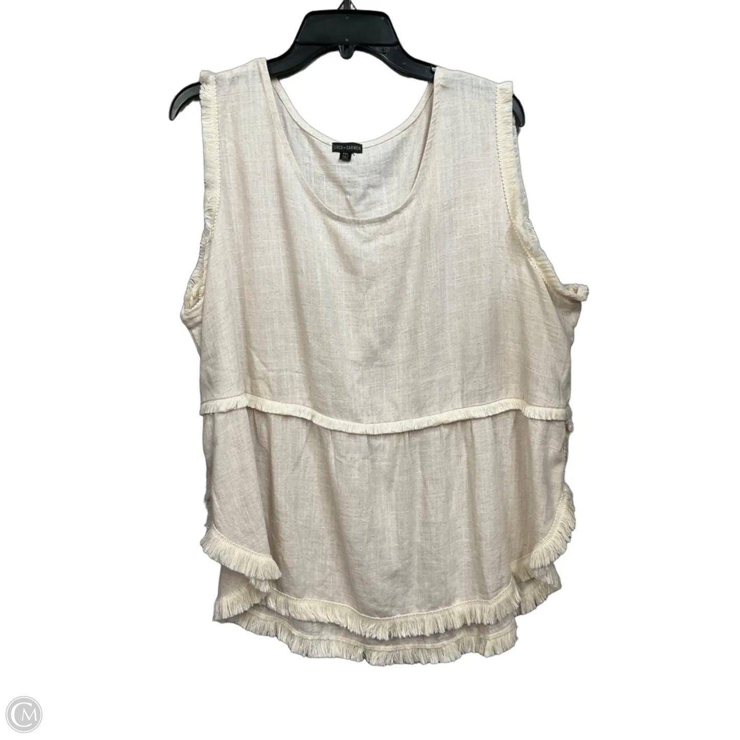 Top Sleeveless By Coco And Carmen In Tan, Size: Xxl