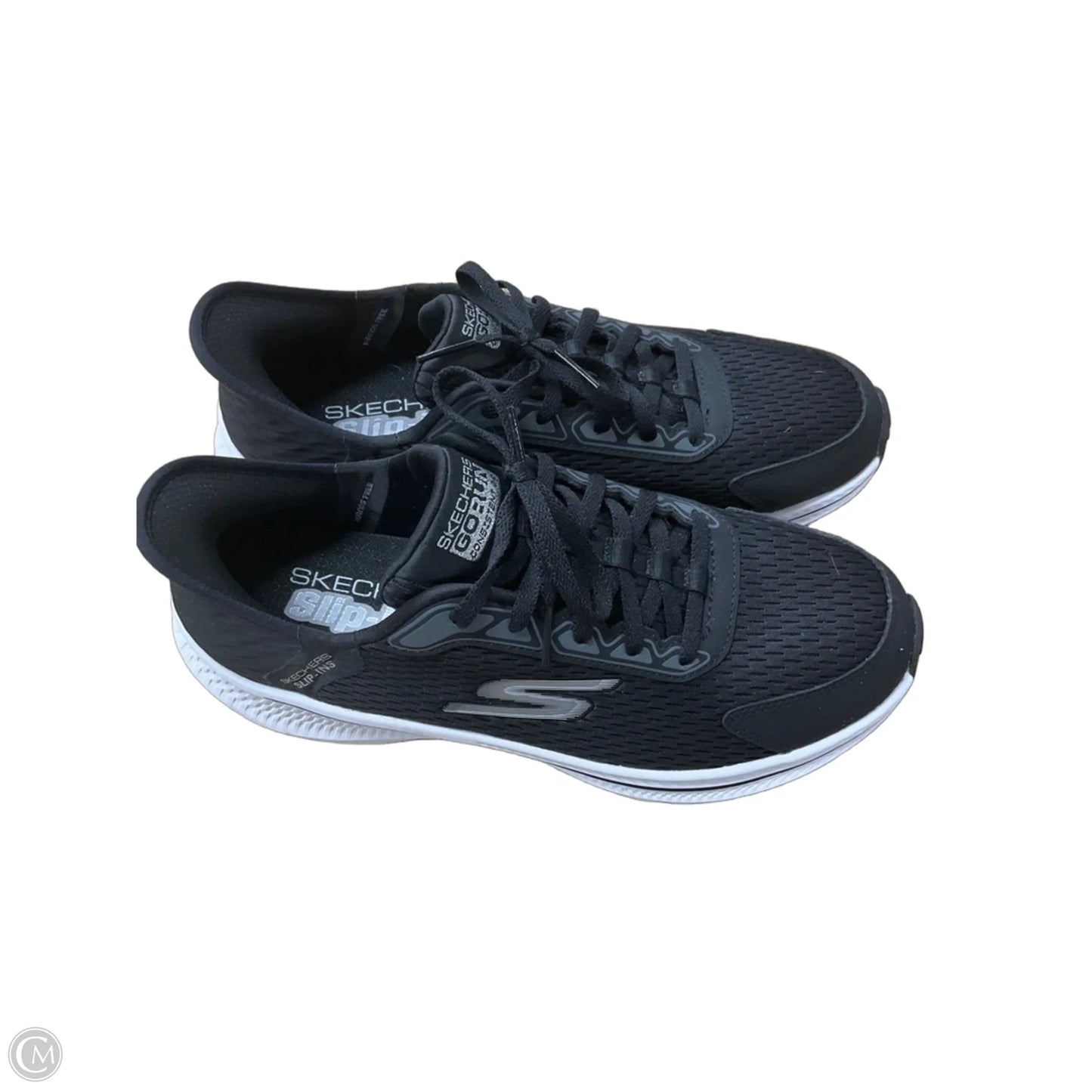 Shoes Sneakers By Skechers In Black & White, Size: 8