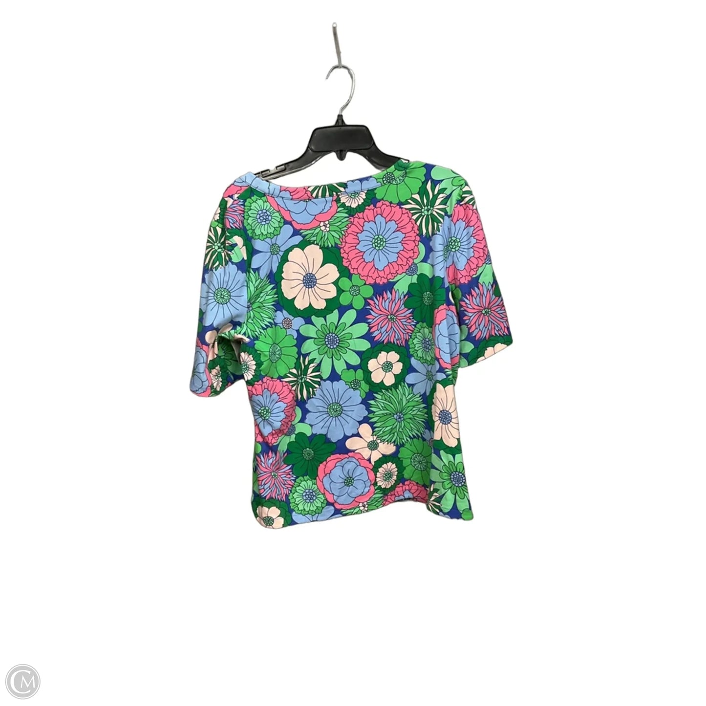 Top Short Sleeve By Talbots In Floral Print, Size: Xl