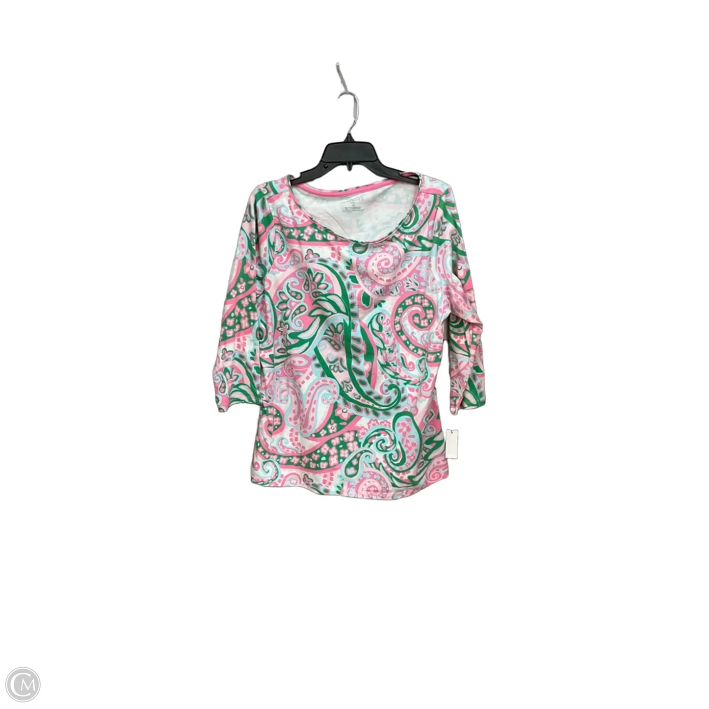 Top 3/4 Sleeve By Talbots In Animal Print, Size: 1x