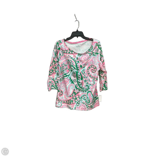 Top 3/4 Sleeve By Talbots In Animal Print, Size: 1x