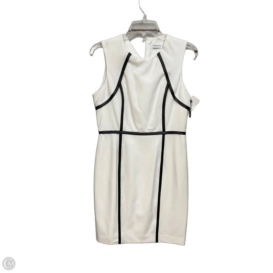 Dress Casual Short By Calvin Klein In Black & White, Size: Mp