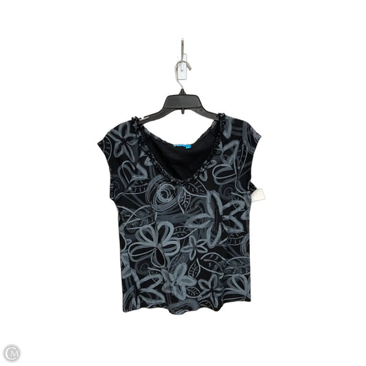 Top Short Sleeve By Fresh Produce In Black & Grey, Size: M