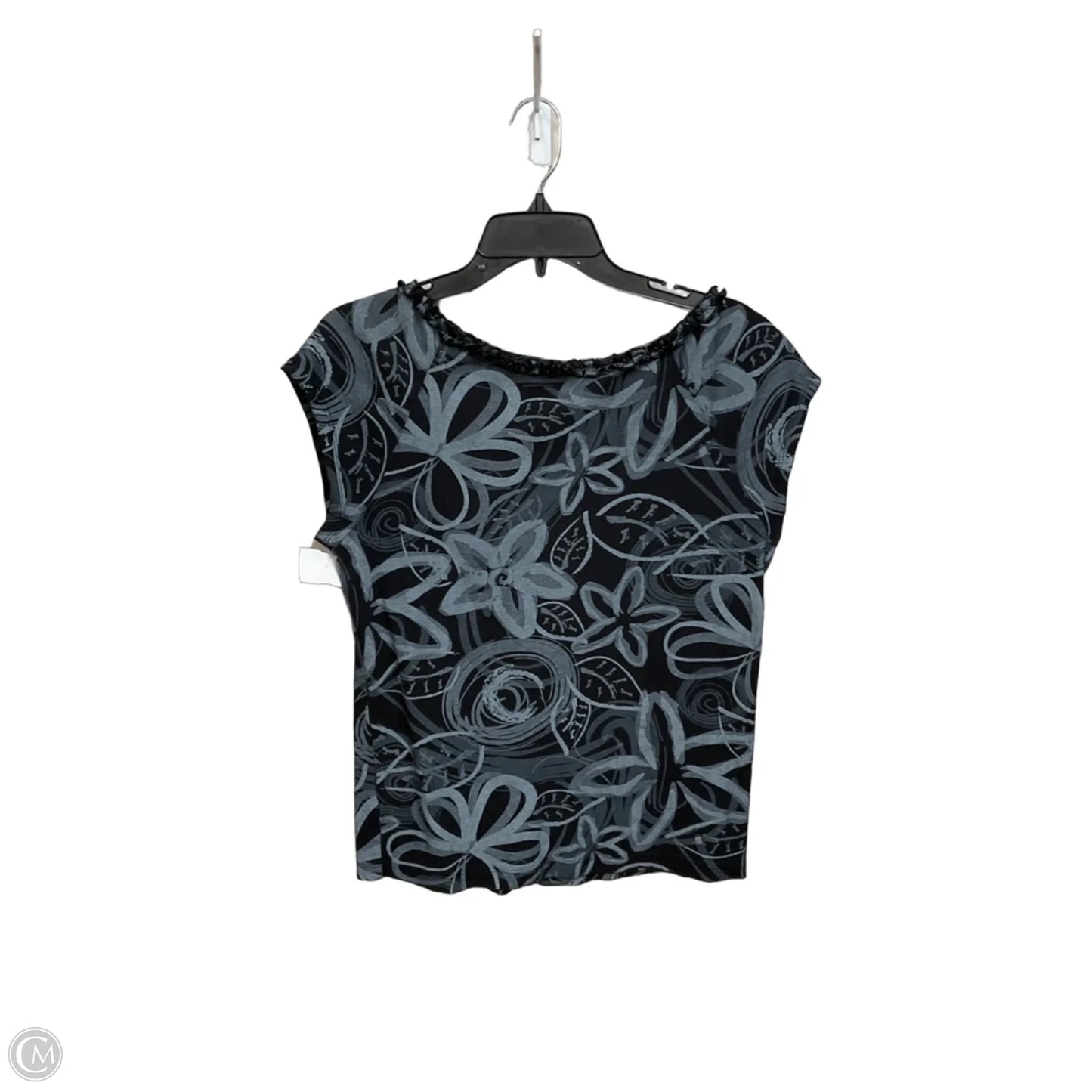 Top Short Sleeve By Fresh Produce In Black & Grey, Size: M