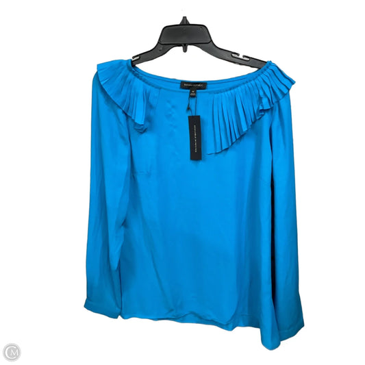 Blouse Long Sleeve By Banana Republic In Blue, Size: M