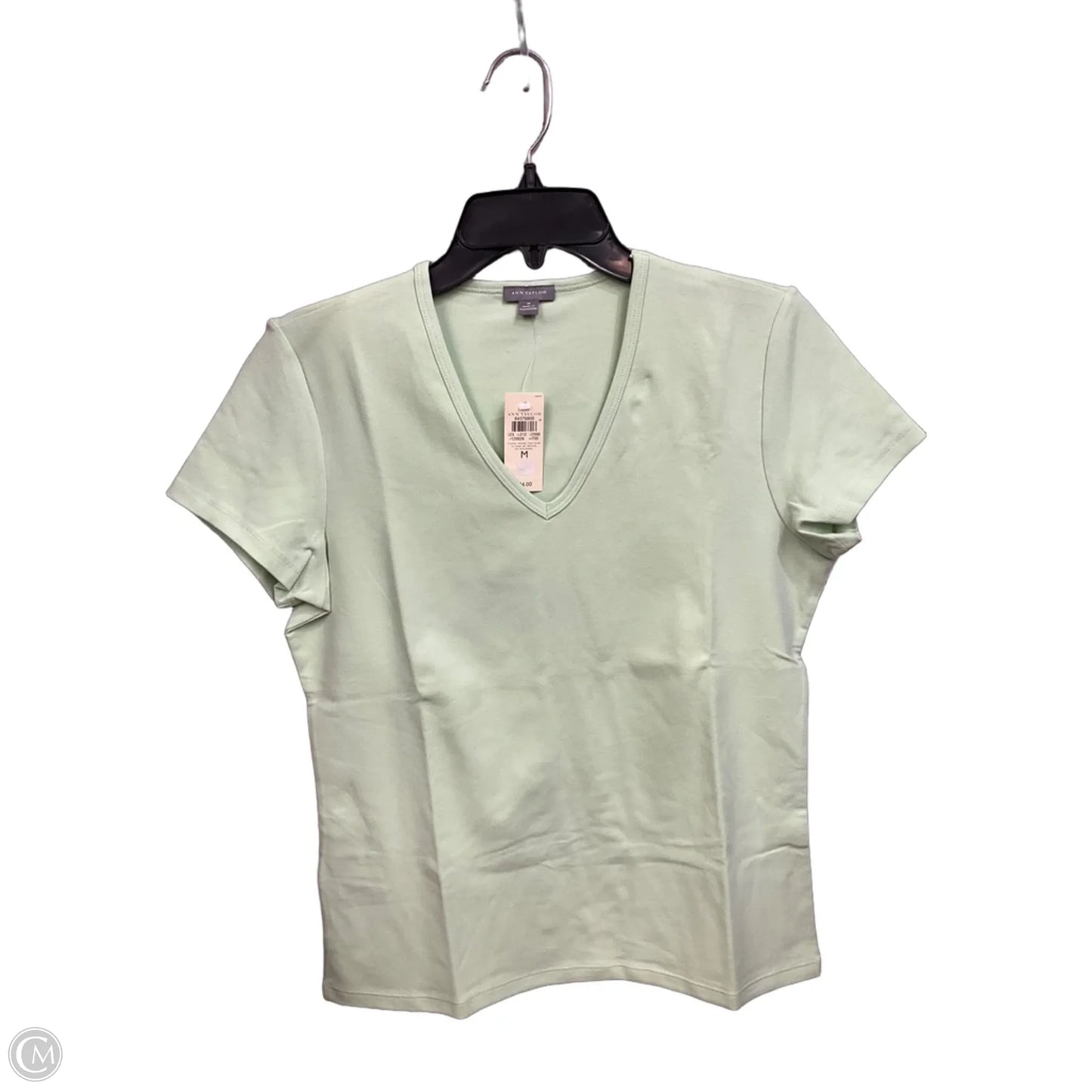 Top Short Sleeve Basic By Ann Taylor In Green, Size: M