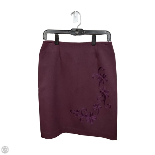 Skirt Midi By B Moss In Maroon, Size: 8