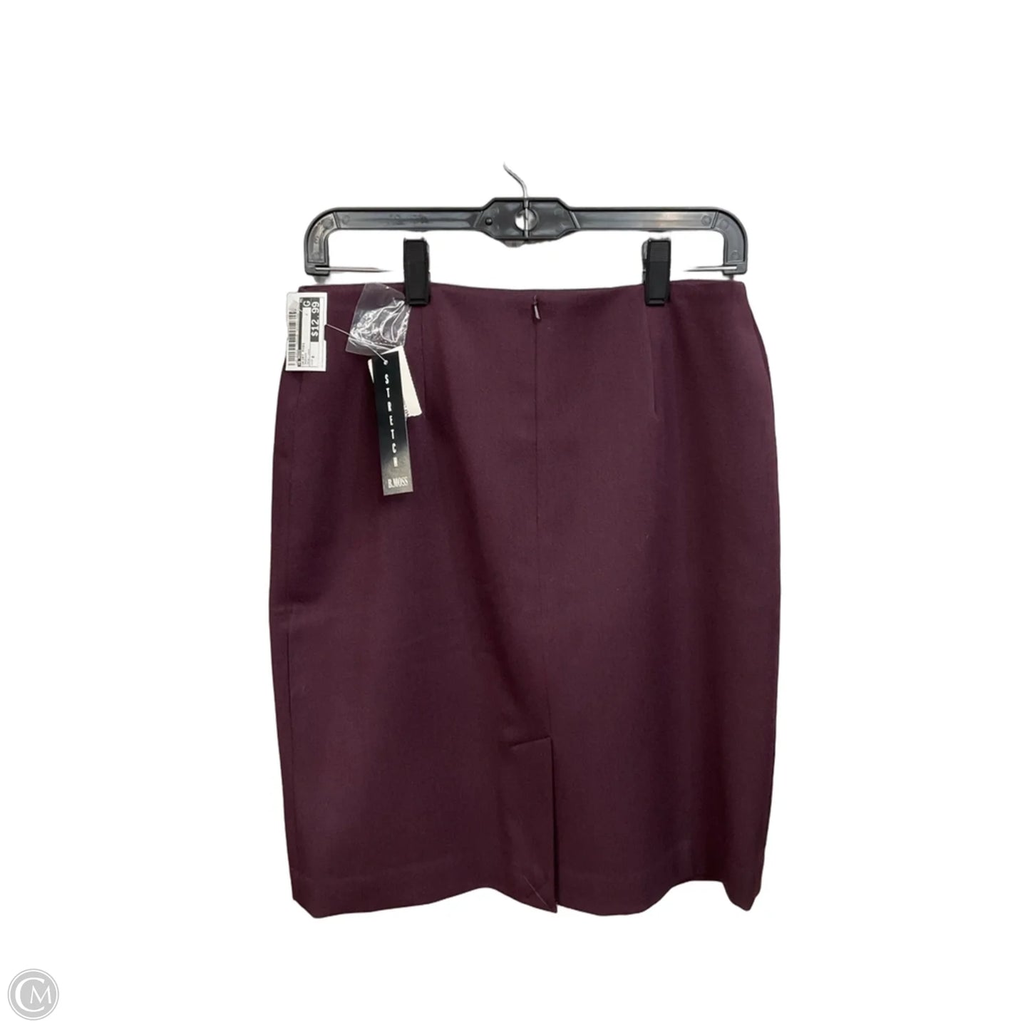 Skirt Midi By B Moss In Maroon, Size: 8