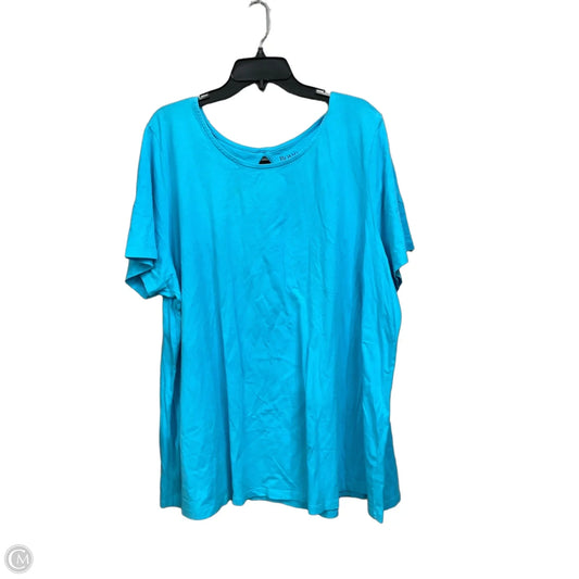 Top Short Sleeve By Roamans In Blue, Size: 3x
