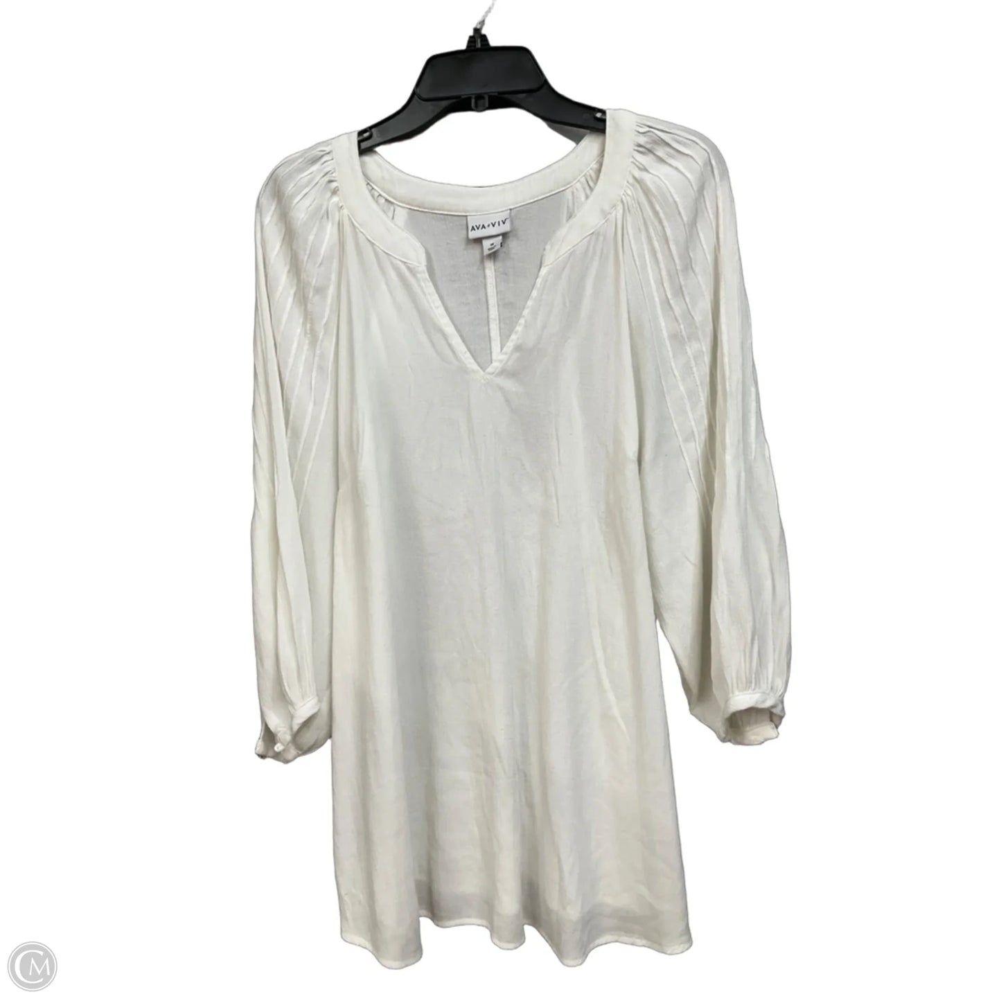 Top 3/4 Sleeve By Ava & Viv In White, Size: 1x