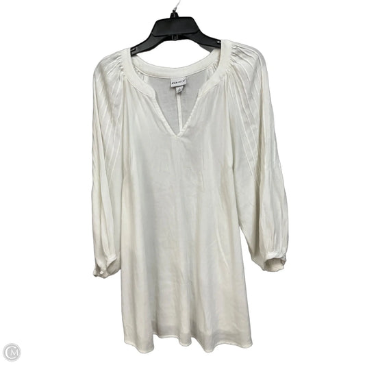 Top 3/4 Sleeve By Ava & Viv In White, Size: 1x