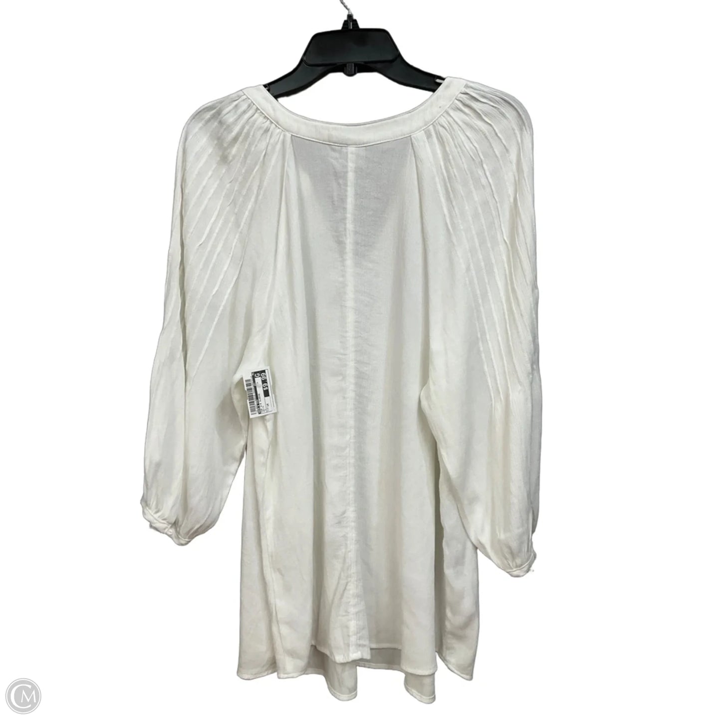 Top 3/4 Sleeve By Ava & Viv In White, Size: 1x